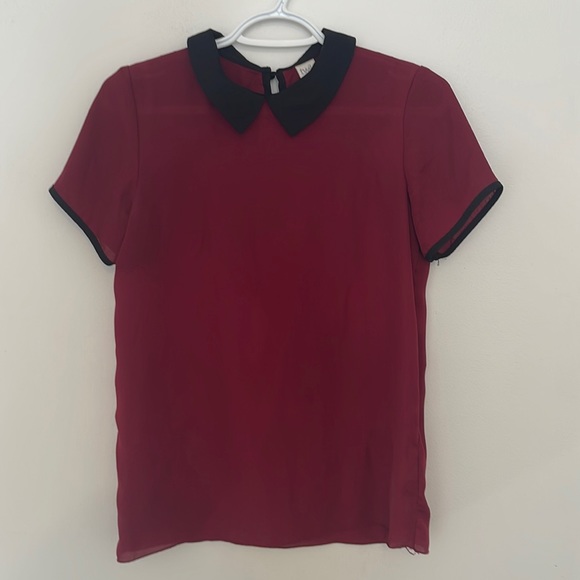 Simons red and black blouse t-shirt. TWIK size xs - Picture 1 of 4